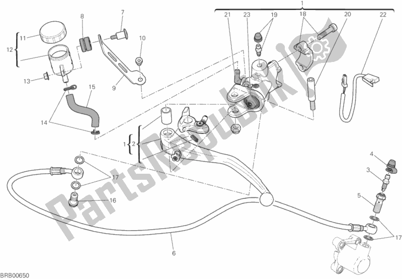 Toutes les pièces pour le Commande D'embrayage du Ducati Superbike 959 Panigale Corse 2018